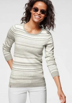 KangaROOS Rundhalspullover mit minimalistischer Rollkante und modischen Streifen-Design - NEUE KOLLEKTION Rosa-wei&szlig;, Grau-wei&szlig; -KANGAROOS Verkäufe 01ff8a22 b4a7 592d 851b 3c6c2f3dab76