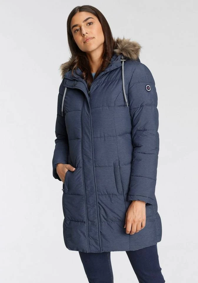 KangaROOS Steppjacke mit kuscheligem, abnehmbarem Fellimitat-Kragen an der Kapuze - NEUE KOLLEKTION Jeansblau-meliert, Schwarz-meliert 10 KangaROOS Steppjacke mit kuscheligem, abnehmbarem Fellimitat-Kragen an der Kapuze - NEUE KOLLEKTION Jeansblau-meliert, Schwarz-meliert – Bild 8