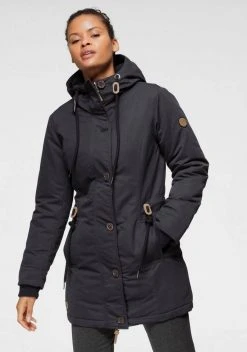 KangaROOS Winterjacke mit großen Knöpfen und dicker Kordel - NEUE KOLLEKTION Schwarz, Marine