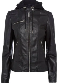 KangaROOS Lederjacke im Biker-Look mit abnehmbaren Sweateinsatz - NEUE KOLLEKTION Lindgrün, Schwarz, Ecru -KANGAROOS Verkäufe 06c7562c 9fa1 5579 9348 5a4669d5787e