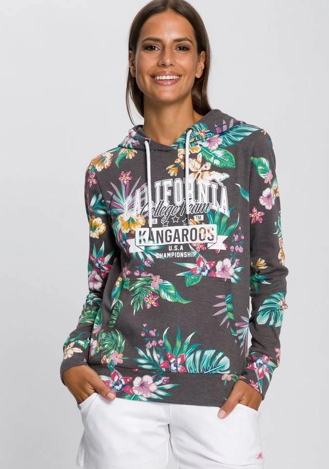 KangaROOS Kapuzensweatshirt mit coolem Floral-Alloverprint & Logo-Print im College-Look - NEUE KOLLEKTION 3 KangaROOS Kapuzensweatshirt mit coolem Floral-Alloverprint & Logo-Print im College-Look - NEUE KOLLEKTION