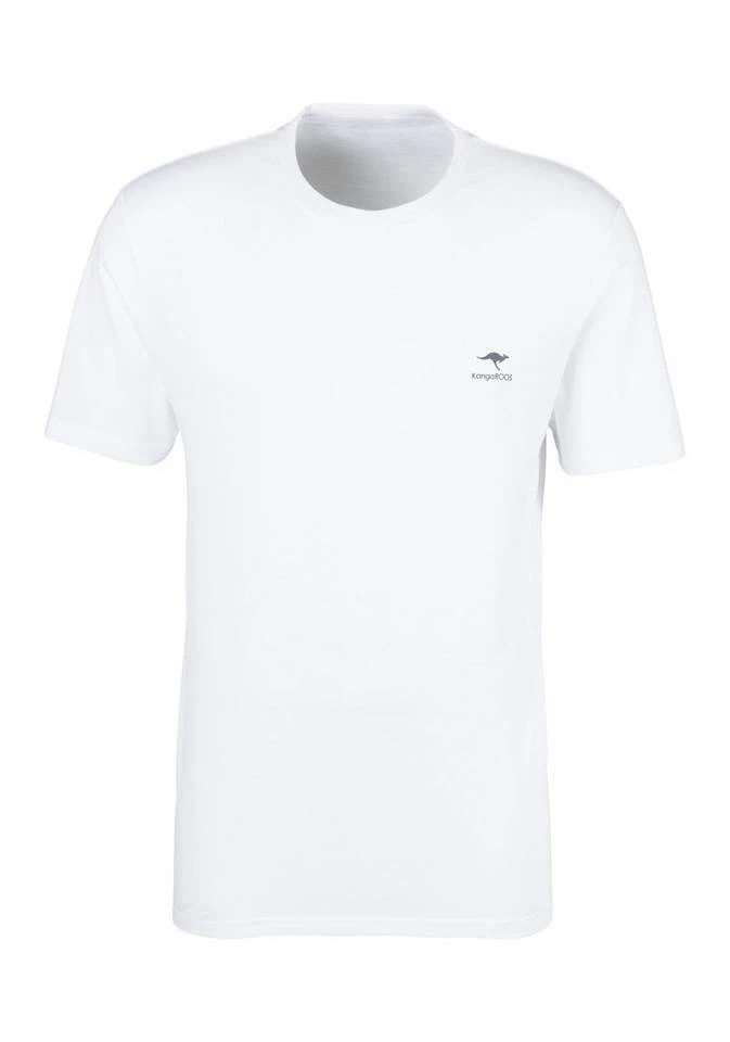 KangaROOS T-Shirt (2er-Pack) mit kleinem Logodruck Weiß, Petrol | weiß 5 KangaROOS T-Shirt (2er-Pack) mit kleinem Logodruck Weiß, Petrol | weiß – Bild 3
