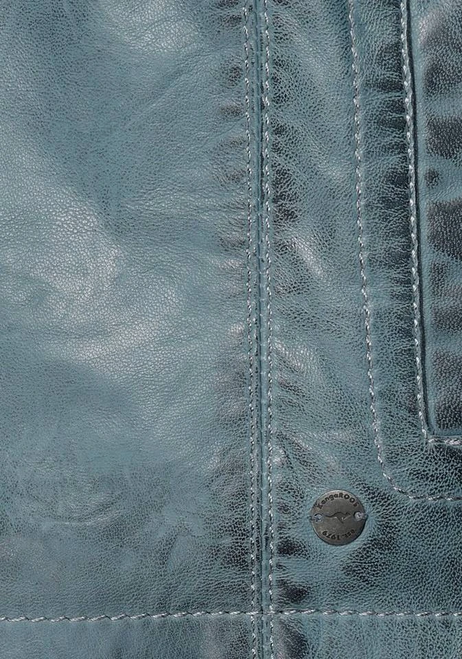 KangaROOS Lederjacke mit Kapuze aus Shirt-Ware Graublau-washed, Schwarz-washed, Stone-washed 8 KangaROOS Lederjacke mit Kapuze aus Shirt-Ware Graublau-washed, Schwarz-washed, Stone-washed – Bild 6
