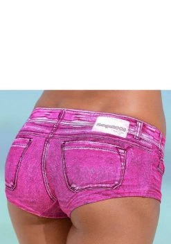 KangaROOS Bikini-Hotpants »Patty«, in angesagter Jeans-Optik Pink, Schwarz
