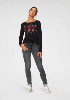 KangaROOS Jacquardpullover mit sportiven Raglan-Ärmeln Marine, Schwarz -KANGAROOS Verkäufe 1290d929 7e04 5f72 a078 25f608584e33