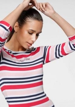 KangaROOS Langarmshirt im tollen Streifen-Design und Logo-Druck - NEUE KOLLEKTION Marine-petrol-coral-wei&szlig;, Rot-rosa-marine-wei&szlig; -KANGAROOS Verkäufe 1416e795 baed 591d a099 49afb4c83cb7