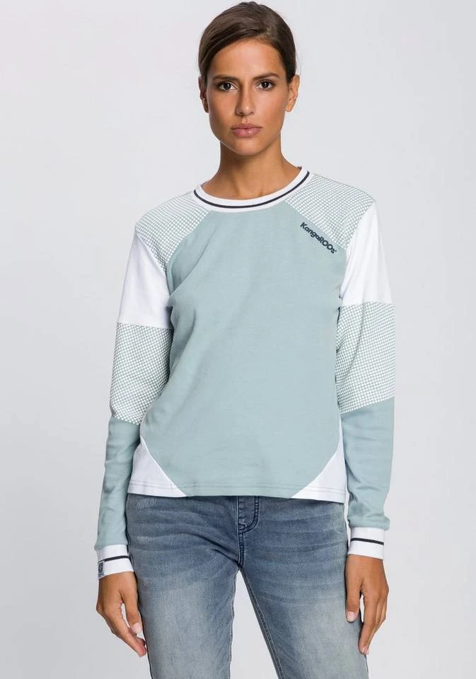 KangaROOS Sweatshirt im Colorblocking-Design mit Pünktchen Rosa-weiß-hellgrau-bedruckt, Schwarz-hellgrau-meliert, Himbeere-meliert, Marine-hellblau 15 KangaROOS Sweatshirt im Colorblocking-Design mit Pünktchen Rosa-weiß-hellgrau-bedruckt, Schwarz-hellgrau-meliert, Himbeere-meliert, Marine-hellblau – Bild 13