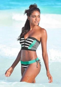 KangaROOS Bikini-Hose »Anita«, mit Umschlagbund Schwarz-weiß, Marine-weiß