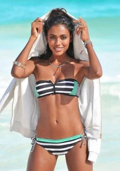 KangaROOS Bikini-Hose »Anita«, mit seitlichen Bindebändern Marine-weiß, Schwarz-weiß