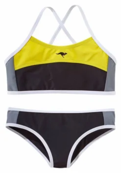 KangaROOS Bustier-Bikini im sportlichen Look Schwarz-gelb, Marine-hummer