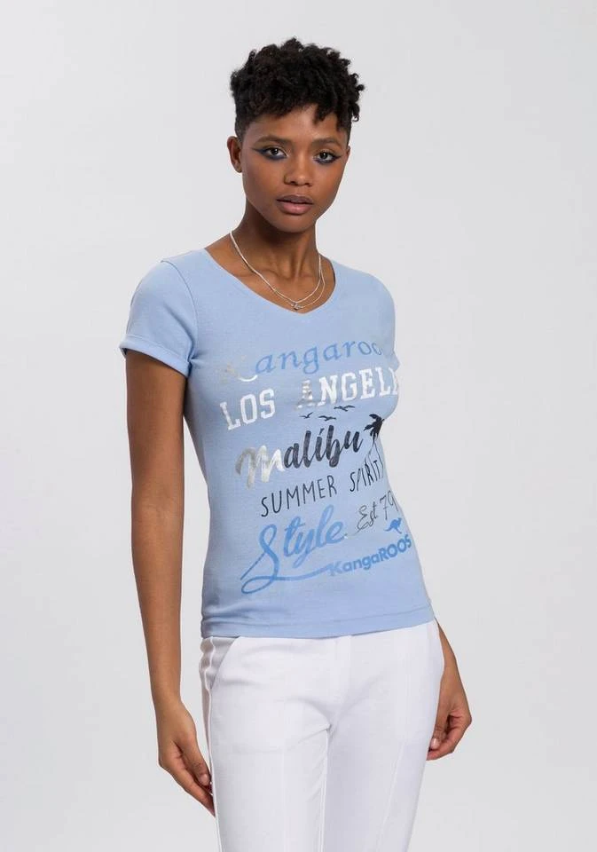 190907f1-71fe-5867-85bb-08b647ff46d2.jpg KangaROOS Print-Shirt mit auffälligem Glitzer-Druck Weiß, Schwarz, Hellblau, Marine -KANGAROOS Verkäufe 190907f1 71fe 5867 85bb 08b647ff46d2