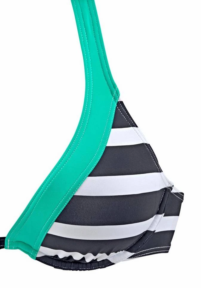 KangaROOS Bügel-Bikini-Top »Anita«, im angesagten Blockstreifendesign Schwarz-weiß, Marine-weiß 5 KangaROOS Bügel-Bikini-Top »Anita«, im angesagten Blockstreifendesign Schwarz-weiß, Marine-weiß – Bild 3