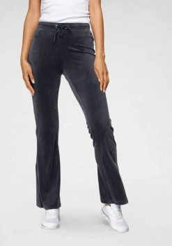 KangaROOS Jazzpants aus weichem Nicky-Samt mit collem Nieten-Logo - NEUE KOLLEKTION Schwarz, Marine