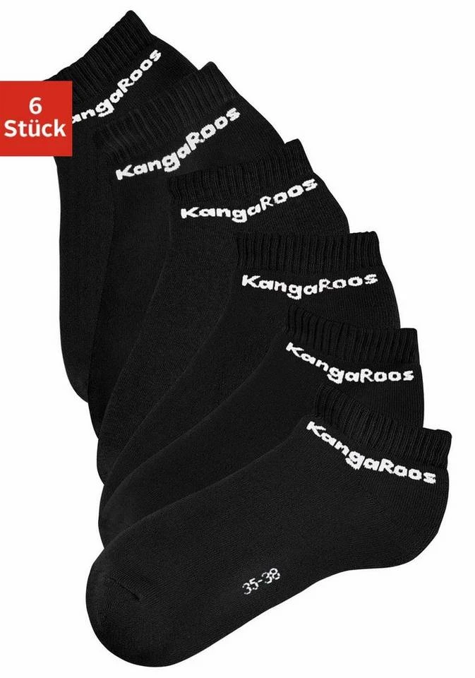 20224420.jpg KangaROOS Sneakersocken (6-Paar) mit Frottee innen 1 x weiß | 1 x rosa | 1 x pink | 1 x mint | 1 x blau | 1 x grau, 6 x schwarz -KANGAROOS Verkäufe 20224420