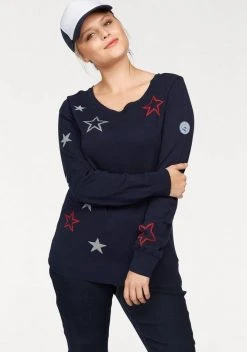 KangaROOS Rundhalspullover mit Sternen-Muster Marine, Schwarz-gelb -KANGAROOS Verkäufe 20308936