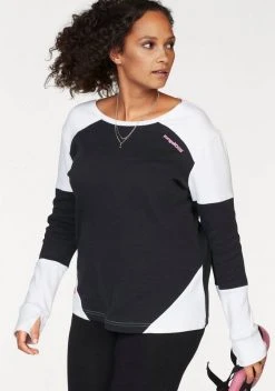 KangaROOS Sweatshirt im modischen Color-Blocking Koralle-grau, Hellt&uuml;rkis-ecru, Schwarz-wei&szlig; -KANGAROOS Verkäufe 21320830