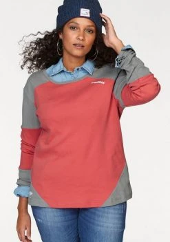 KangaROOS Sweatshirt im modischen Color-Blocking Koralle-grau, Hellt&uuml;rkis-ecru, Schwarz-wei&szlig; -KANGAROOS Verkäufe 21321483