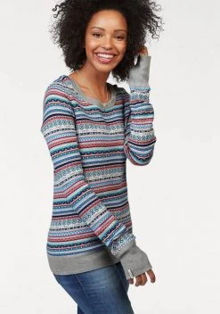 KangaROOS Rundhalspullover im bunt gemusterten Jaquard-Feinstrick Rosa-bunt, Hellgrau-meliert-bunt, Wollweiß-grau-bunt, Schwarz-rot-bunt 23 KangaROOS Rundhalspullover im bunt gemusterten Jaquard-Feinstrick Rosa-bunt, Hellgrau-meliert-bunt, Wollweiß-grau-bunt, Schwarz-rot-bunt -KANGAROOS Verkäufe 21382251