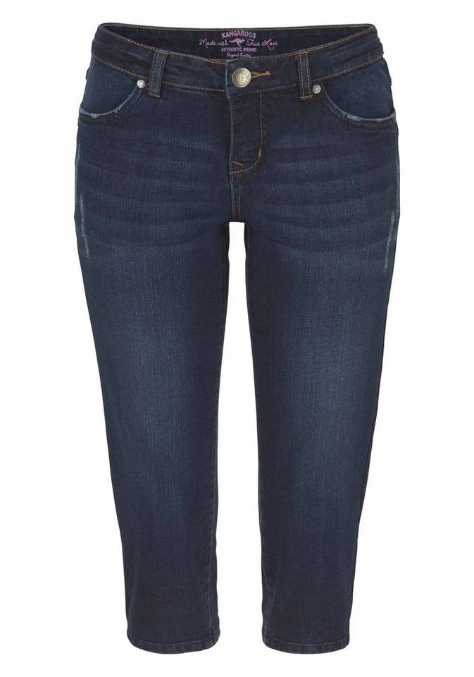 KangaROOS Caprijeans in 7/8 Länge mit destroyed Details Darkblue-used, Blau-denim 7 KangaROOS Caprijeans in 7/8 Länge mit destroyed Details Darkblue-used, Blau-denim – Bild 5