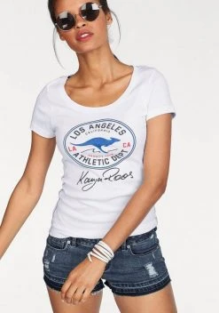 KangaROOS T-Shirt mit großem Retro Label-Druck vorne Weiß, Schwarz, Türkis, Marine 10 KangaROOS T-Shirt mit großem Retro Label-Druck vorne Weiß, Schwarz, Türkis, Marine -KANGAROOS Verkäufe 22093340