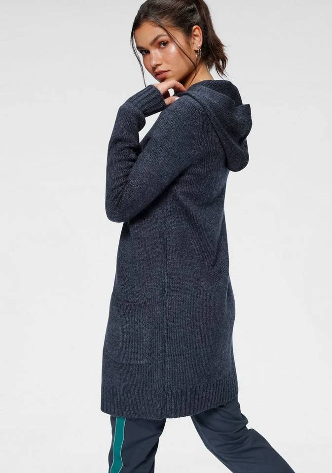 KangaROOS Kapuzenstrickjacke mit aufgesetzten Taschen und breiten Rippbündchen Marine-meliert, Rosa-meliert, Schwarz, Beige-meliert 4 KangaROOS Kapuzenstrickjacke mit aufgesetzten Taschen und breiten Rippbündchen Marine-meliert, Rosa-meliert, Schwarz, Beige-meliert – Bild 2