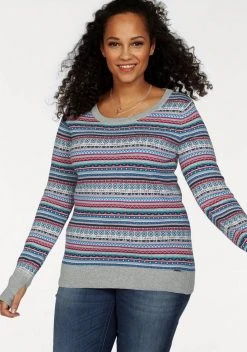 KangaROOS Rundhalspullover im bunt gemusterten Jaquard-Feinstrick Rosa-bunt, Hellgrau-meliert-bunt, Wollweiß-grau-bunt, Schwarz-rot-bunt 25 KangaROOS Rundhalspullover im bunt gemusterten Jaquard-Feinstrick Rosa-bunt, Hellgrau-meliert-bunt, Wollweiß-grau-bunt, Schwarz-rot-bunt -KANGAROOS Verkäufe 22731044