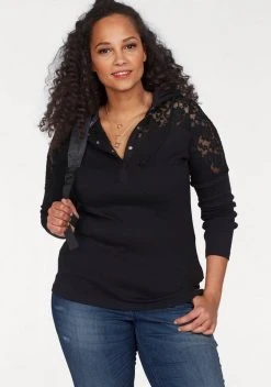 KangaROOS Kapuzenshirt mit Spitzendetail T&uuml;rkis, Offwhite, Altrosa, Schwarz -KANGAROOS Verkäufe 22731310