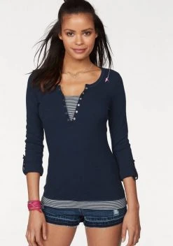 KangaROOS 2-in-1-Shirt mit geöffneter Zierknopfleiste und Turn-up Ärmeln Schwarz-weiß, Himbeere-marine-weiß, Türkis-schwarz-weiß, Marine-weiß 13 KangaROOS 2-in-1-Shirt mit geöffneter Zierknopfleiste und Turn-up Ärmeln Schwarz-weiß, Himbeere-marine-weiß, Türkis-schwarz-weiß, Marine-weiß -KANGAROOS Verkäufe 23311024