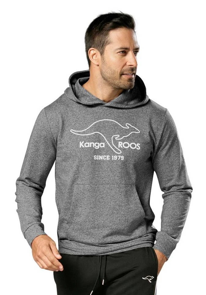 KangaROOS Kapuzensweatshirt mit breiten Bündchen an den Abschlüssen Grau-meliert, Navy, Bordeaux 3 KangaROOS Kapuzensweatshirt mit breiten Bündchen an den Abschlüssen Grau-meliert, Navy, Bordeaux