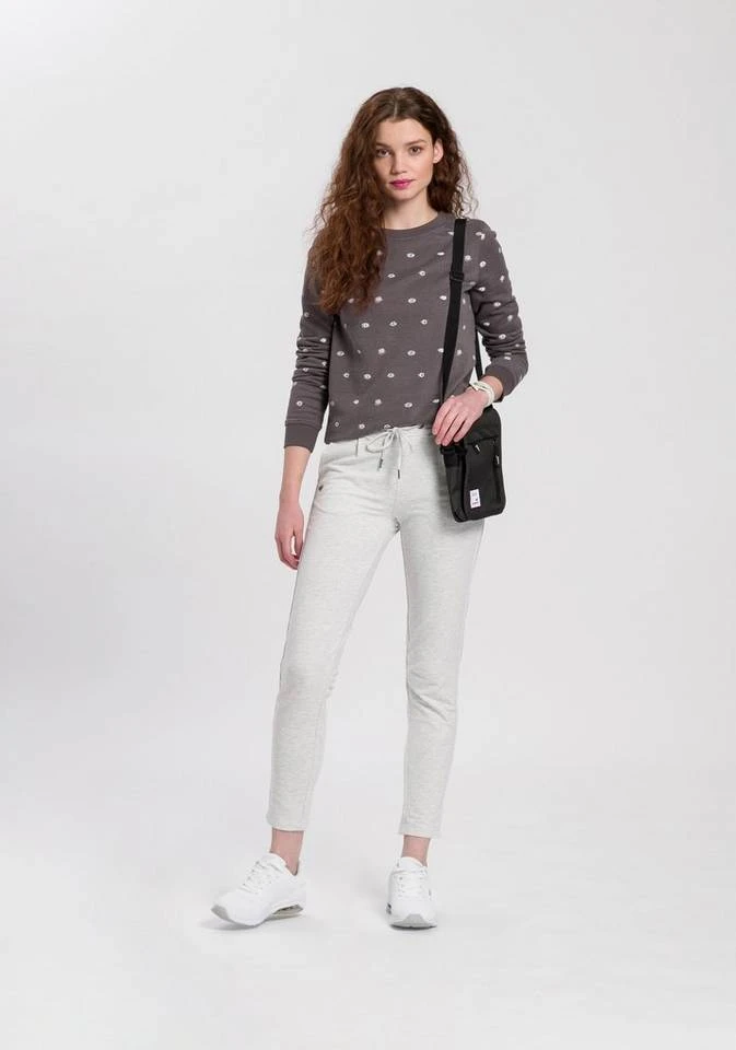 KangaROOS Sweatshirt mit Wording-Druck auf dem Rücken & Allover-Druck - NEUE KOLLEKTION Anthrazit-meliert, Beige-meliert 6 KangaROOS Sweatshirt mit Wording-Druck auf dem Rücken & Allover-Druck - NEUE KOLLEKTION Anthrazit-meliert, Beige-meliert – Bild 4