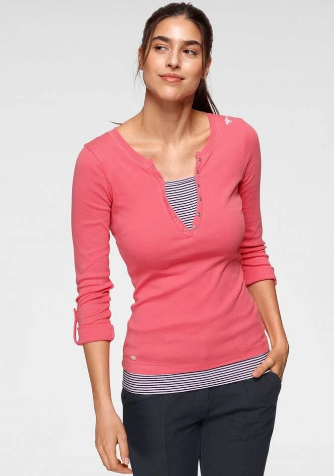 253fbd16-315a-5c7f-ae6c-ad84b80cd094.jpg KangaROOS 2-in-1-Shirt mit geöffneter Zierknopfleiste und Turn-up Ärmeln Schwarz-weiß, Himbeere-marine-weiß, Türkis-schwarz-weiß, Marine-weiß -KANGAROOS Verkäufe 253fbd16 315a 5c7f ae6c ad84b80cd094