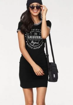 KangaROOS Jerseykleid mit Glitzer-Print vorne Schwarz, Marine -KANGAROOS Verkäufe 26892042