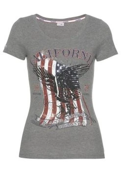 KangaROOS T-Shirt mit großem Flaggen-Front-Print -KANGAROOS Verkäufe 26892219