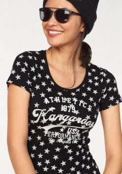KangaROOS T-Shirt mit Sternen bedruckt Rosa-weiß, Schwarz-weiß, Hellgrau-meliert-weiß 4 KangaROOS T-Shirt mit Sternen bedruckt Rosa-weiß, Schwarz-weiß, Hellgrau-meliert-weiß -KANGAROOS Verkäufe 26893067