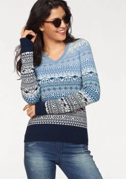 KangaROOS Jacquardpullover im Norweger-Muster mit kleinen Kängurus Offwhite-taupe-gemustert, Marine-hellblau 9 KangaROOS Jacquardpullover im Norweger-Muster mit kleinen Kängurus Offwhite-taupe-gemustert, Marine-hellblau -KANGAROOS Verkäufe 26894876