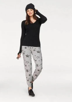 KangaROOS V-Ausschnitt-Pullover in breit geripptem Feinstrick Hellgrau-melange, Aquablau, Marine, Khaki -KANGAROOS Verkäufe 26923550