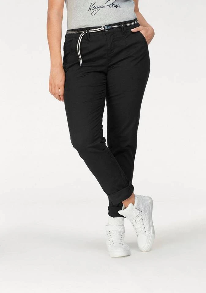 KangaROOS Chinohose (Set, 2-tlg., mit Gürtel) in schmaler Form, mit Kordel zu binden Beige, Schwarz, Weiß, Marine 75 KangaROOS Chinohose (Set, 2-tlg., mit Gürtel) in schmaler Form, mit Kordel zu binden Beige, Schwarz, Weiß, Marine – Bild 73