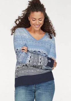 KangaROOS Jacquardpullover im Norweger-Muster mit kleinen Kängurus Offwhite-taupe-gemustert, Marine-hellblau 10 KangaROOS Jacquardpullover im Norweger-Muster mit kleinen Kängurus Offwhite-taupe-gemustert, Marine-hellblau -KANGAROOS Verkäufe 27421796