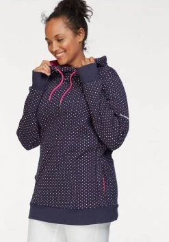 KangaROOS Kapuzensweatshirt mit überlappendem Kapuzen-Kragen Beere-bedruckt, Schwarz-gepunktet, Marine-pink-gepunktet 24 KangaROOS Kapuzensweatshirt mit überlappendem Kapuzen-Kragen Beere-bedruckt, Schwarz-gepunktet, Marine-pink-gepunktet -KANGAROOS Verkäufe 27422471