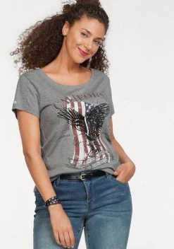 KangaROOS T-Shirt mit großem Flaggen-Front-Print -KANGAROOS Verkäufe 27422771