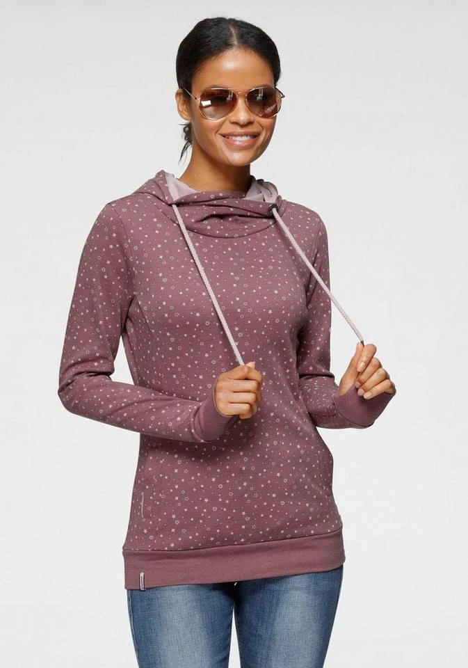 KangaROOS Kapuzensweatshirt mit überlappendem Kapuzen-Kragen Beere-bedruckt, Schwarz-gepunktet, Marine-pink-gepunktet 11 KangaROOS Kapuzensweatshirt mit überlappendem Kapuzen-Kragen Beere-bedruckt, Schwarz-gepunktet, Marine-pink-gepunktet – Bild 9