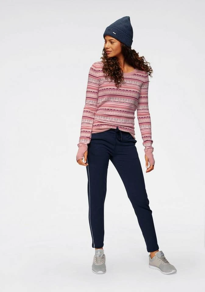 KangaROOS Rundhalspullover im bunt gemusterten Jaquard-Feinstrick Rosa-bunt, Hellgrau-meliert-bunt, Wollweiß-grau-bunt, Schwarz-rot-bunt 6 KangaROOS Rundhalspullover im bunt gemusterten Jaquard-Feinstrick Rosa-bunt, Hellgrau-meliert-bunt, Wollweiß-grau-bunt, Schwarz-rot-bunt – Bild 4