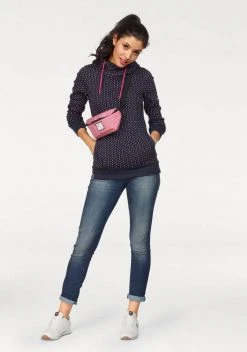 KangaROOS Kapuzensweatshirt mit überlappendem Kapuzen-Kragen Beere-bedruckt, Schwarz-gepunktet, Marine-pink-gepunktet 20 KangaROOS Kapuzensweatshirt mit überlappendem Kapuzen-Kragen Beere-bedruckt, Schwarz-gepunktet, Marine-pink-gepunktet -KANGAROOS Verkäufe 29817253