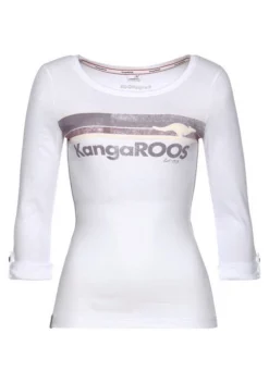 KangaROOS Print-Shirt mit Turn-up Ärmeln und collem Front-Druck -KANGAROOS Verkäufe 298b4b11 e5ad 5e63 88f5 6e6f1ffc2c80