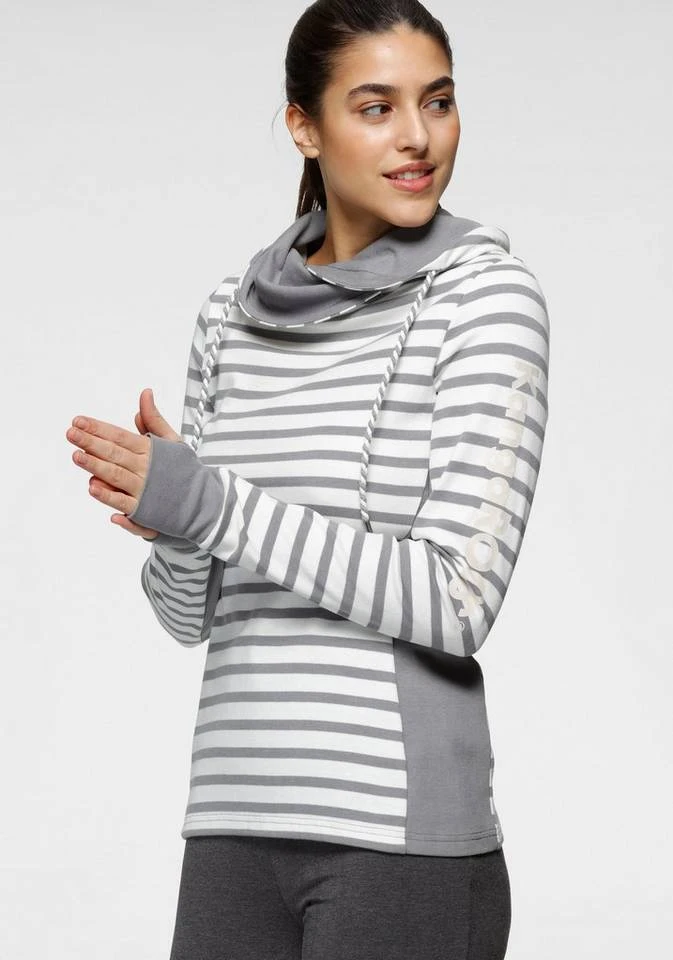 KangaROOS Streifenpullover mit tollem hohen Kragen und Tunnelzug - NEUE KOLLEKTION Grafit-wollweiß, Hellblau-marine 3 KangaROOS Streifenpullover mit tollem hohen Kragen und Tunnelzug - NEUE KOLLEKTION Grafit-wollweiß, Hellblau-marine