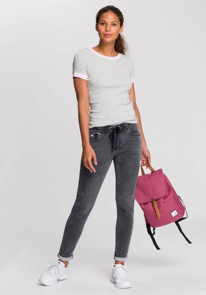 KangaROOS T-Shirt mit modischen Rippenbünchen Schwarz, Blau, Hellgrau-meliert 12 KangaROOS T-Shirt mit modischen Rippenbünchen Schwarz, Blau, Hellgrau-meliert – Bild 10