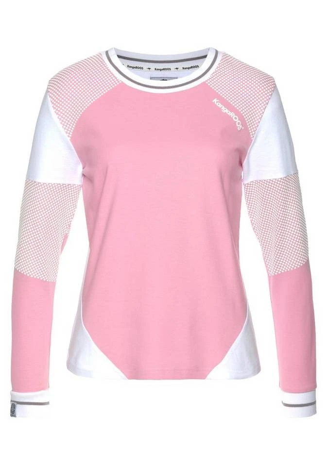 KangaROOS Sweatshirt im Colorblocking-Design mit Pünktchen Rosa-weiß-hellgrau-bedruckt, Schwarz-hellgrau-meliert, Himbeere-meliert, Marine-hellblau 8 KangaROOS Sweatshirt im Colorblocking-Design mit Pünktchen Rosa-weiß-hellgrau-bedruckt, Schwarz-hellgrau-meliert, Himbeere-meliert, Marine-hellblau – Bild 6