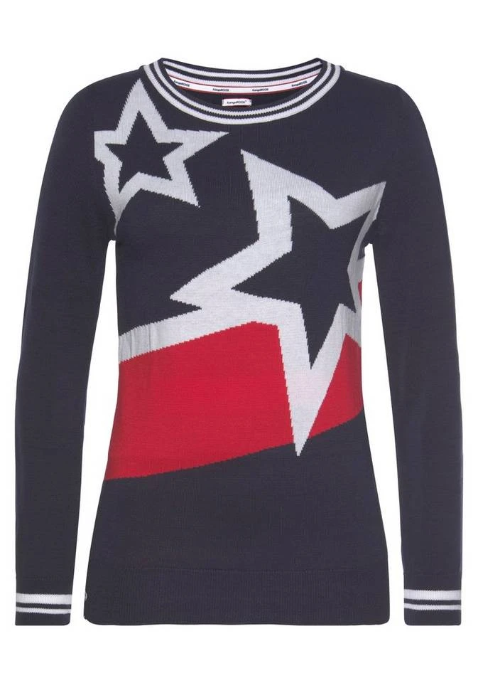 KangaROOS Jacquardpullover mit trendigem Stern-Design und Konstrast-Streifen - NEUE KOLLEKTION 6 KangaROOS Jacquardpullover mit trendigem Stern-Design und Konstrast-Streifen - NEUE KOLLEKTION – Bild 4