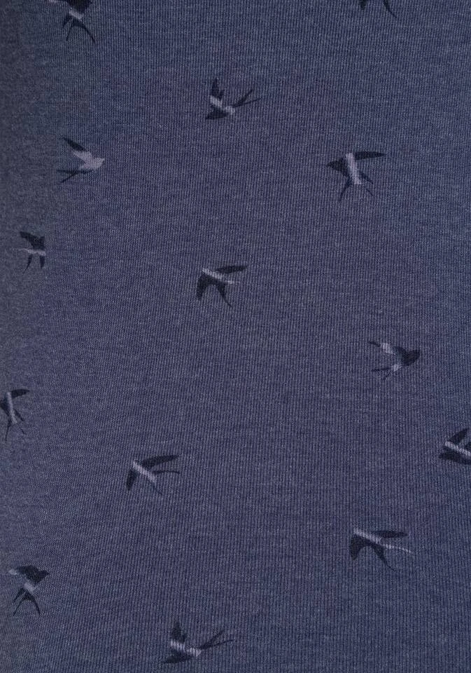 301fac0f-36b5-5087-9878-b7cbb59405f1.jpg KangaROOS Langarmshirt mit modischem minimalistischen Vögel-Allover-Druck - NEUE KOLLEKTION Blau-meliert, Weiß -KANGAROOS Verkäufe 301fac0f 36b5 5087 9878 b7cbb59405f1