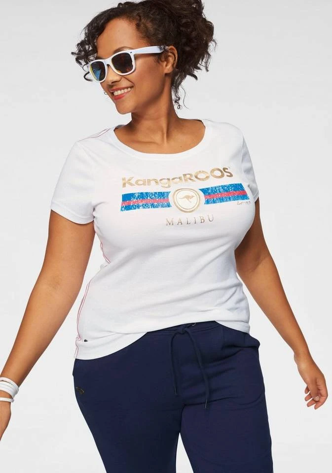 KangaROOS T-Shirt mit Label Metallic Print Hellgrau-meliert, Türkis, Schwarz, Marine 20 KangaROOS T-Shirt mit Label Metallic Print Hellgrau-meliert, Türkis, Schwarz, Marine – Bild 18